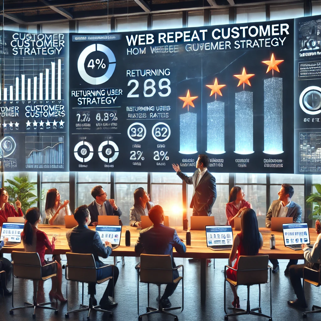 DALL·E 2024 09 05 11.27.32 A realistic image depicting the success of a web repeat customer strategy in the Philippines. The scene shows a Filipino digital marketing team in a m